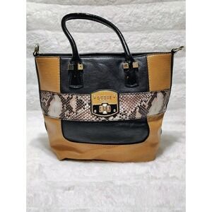 Guess Purse Small Size Vintage Woman's Hand Bag Handbag Snakeskin